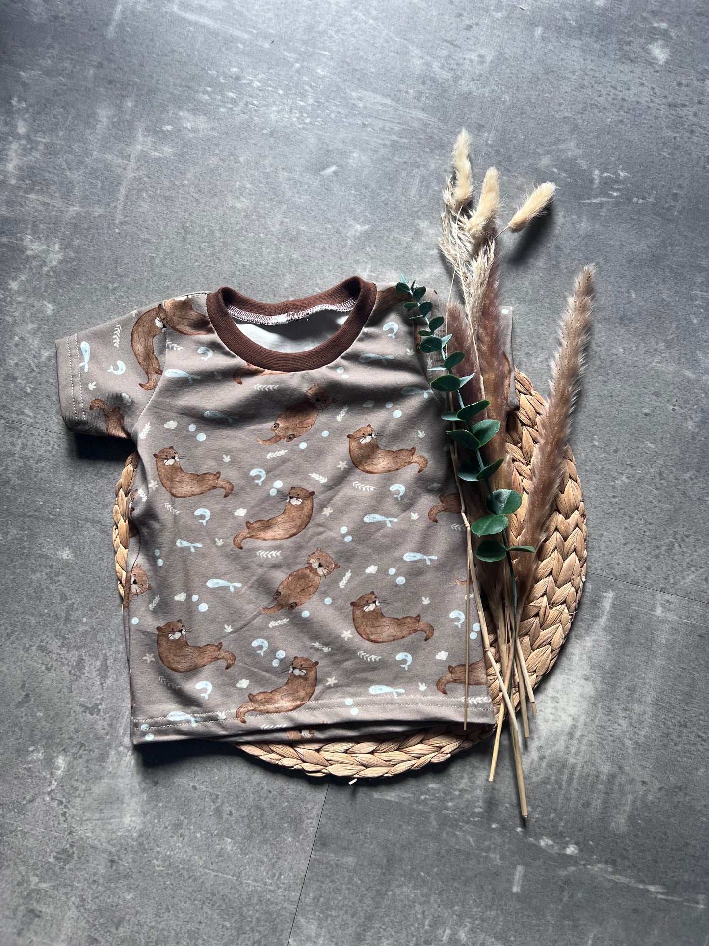 Kurzarm-Shirt „Lustige Otter“