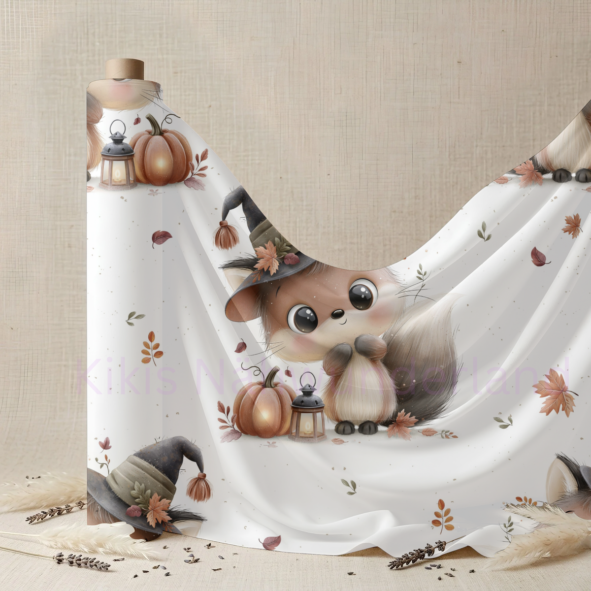 Spooky Scrat- Eichhörnchen,Halloween,Stoff,Meterware,Eigenproduktion