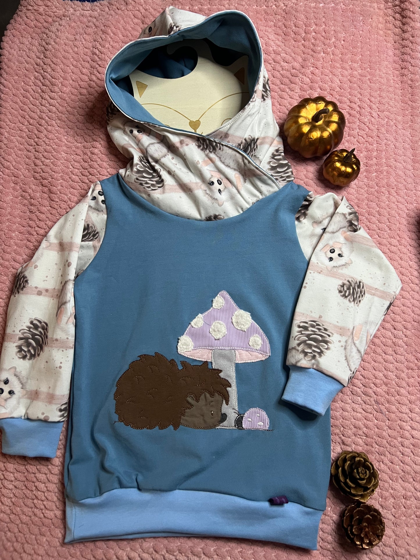 Hoodie Igel und Pilz