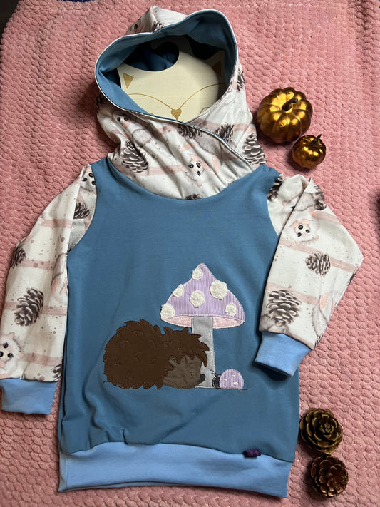 Hoodie Igel und Pilz