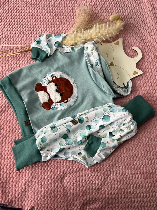 Set Hoodie & Pumphose Eukalyptus mit Otter