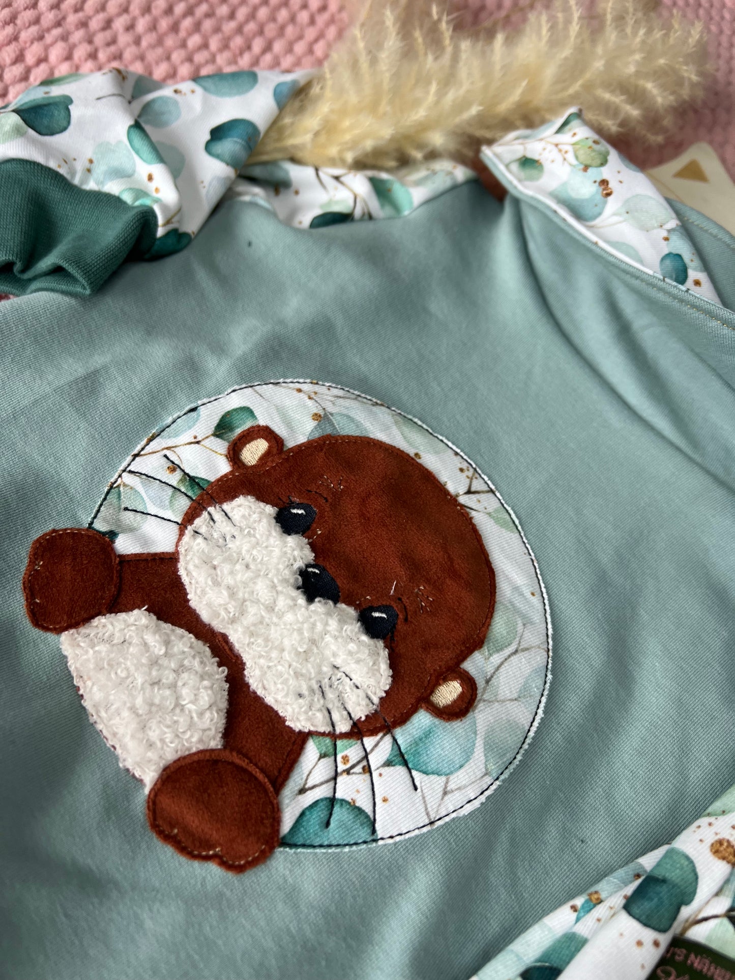 Set Hoodie & Pumphose Eukalyptus mit Otter