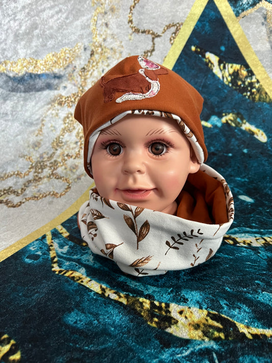 Beanie Und Loop Winterdackel
