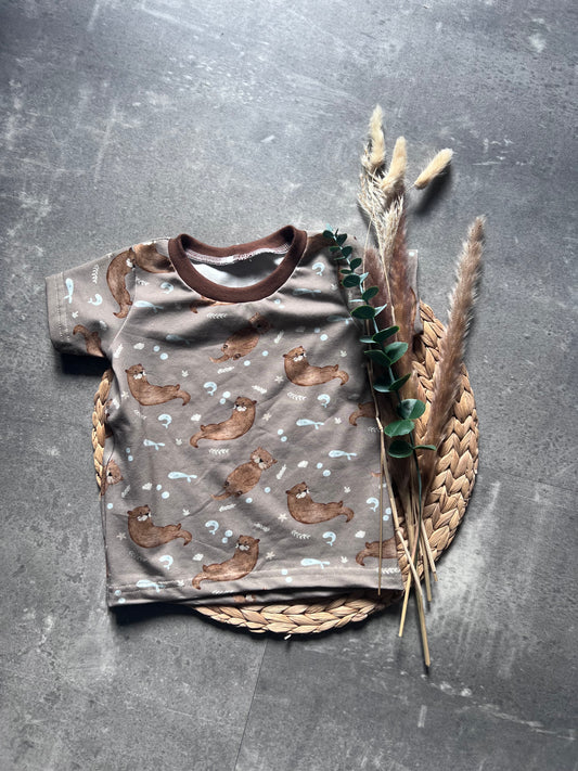 Kurzarm-Shirt „Lustige Otter“