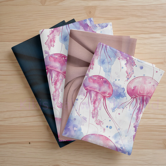 Qualle Rosa- Qualle, Rosa, Stoff, Meterware, Eigenproduktion