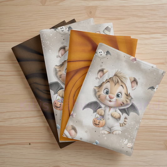 Spooky Tiger- Tiger, Halloween, Stoff, Meterware, Eigenproduktion