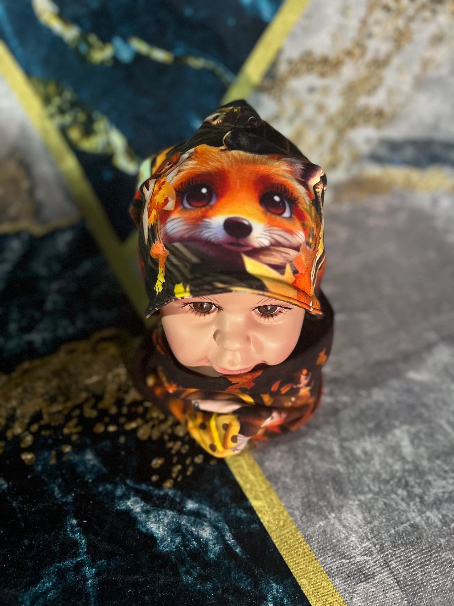Beanie und passende Halssocke „Fuchs“